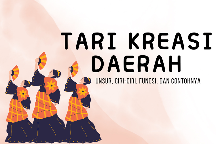 Ilustrasi tari kreasi daerah