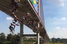 Mau Catat Rekor Dunia, 149 Orang Terjun Bareng dari Atas Jembatan