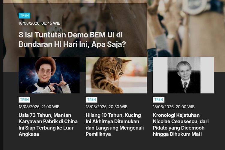 [POPULER TREN] 8 Tuntutan Demo BEM UI 18 Agustus 2026 | Provinsi yang Gelar Pemutihan Pajak