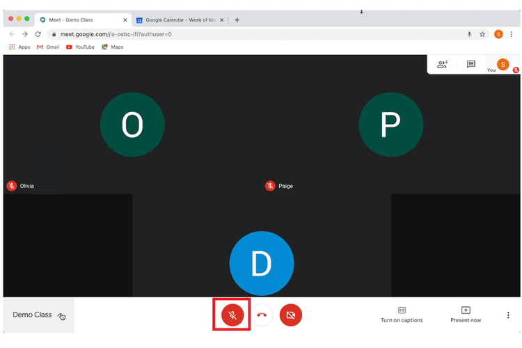 Cara mute mikrofon di Google Meet