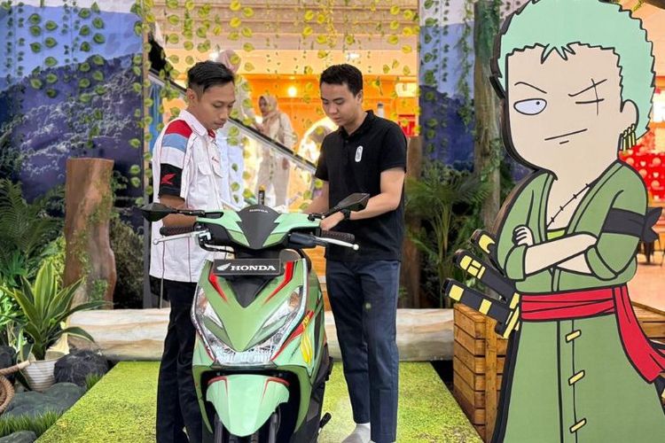 Honda BeAT One Piece Tahilalats Edisi Spesial dengan desain eksklusif karakter Roronoa Zoro.