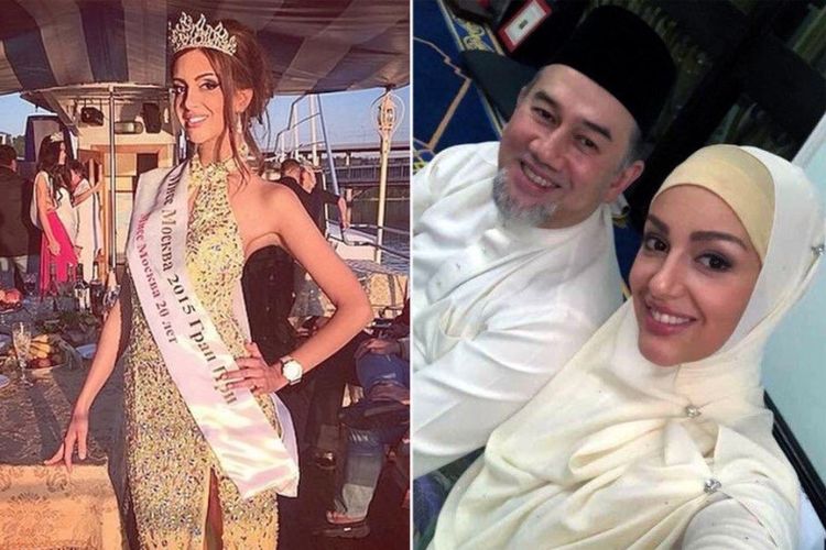 Miss Moscow 2015 Oksana Voevodina dan Raja Malaysia Muhammad V. (New York Post)