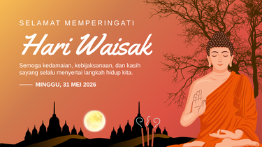 45 Ucapan Selamat Hari Raya Waisak 2026 Bahasa Inggris dan Artinya, Pas untuk Status WA dan IG