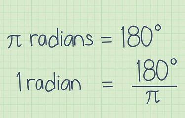 Sebuah konversi radian ke derajat dan sebaliknya.