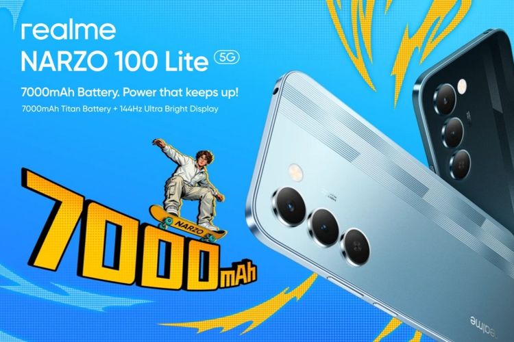 Realme Narzo 100 Lite Resmi, HP 2 Jutaan dengan Baterai 7.000 