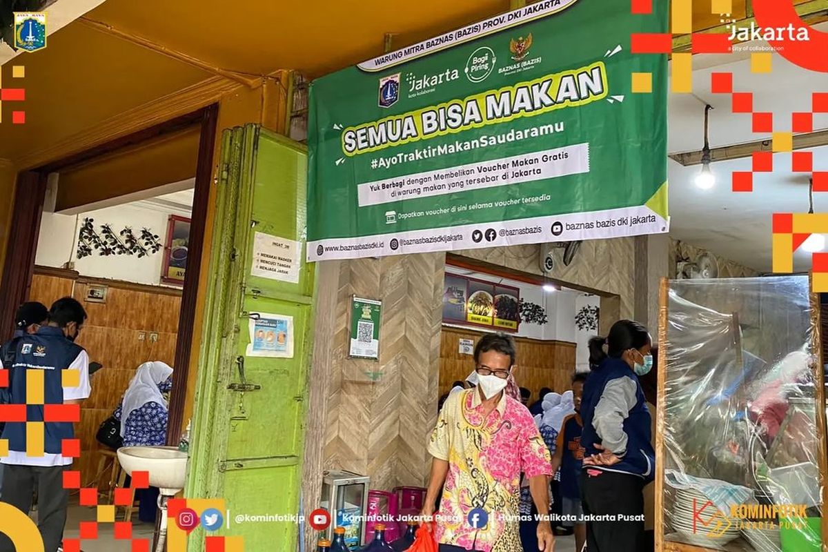 Pembukaan Program Semua Bisa Makan Baznas Bazis DKI Jakarta   di RM Prasmanan, Sumur Batu, Kemayoran, Rabu (6/10/2021) 