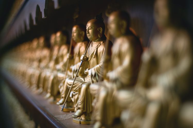 Ilustrasi kuil Buddha di Thailand.