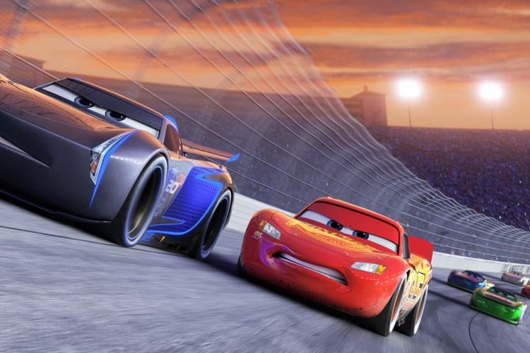 NEXT-GEN TAKES THE LEAD — Jackson Storm (voice of Armie Hammer), a frontrunner in the next generation of racers, posts speeds that even Lightning McQueen (voice of Owen Wilson) hasn’t seen.  “Cars 3” is in theaters June 16, 2017. ©2016 Disney•Pixar. All Rights Reserved.