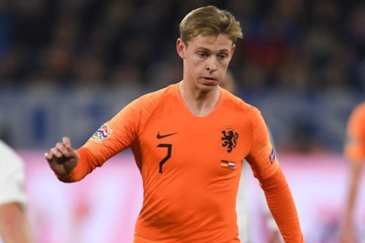 Gelandang Timnas Belanda, Frenkie De Jong, pada laga versus Jerman di Gelsenkirchen, 19 November 2018. 