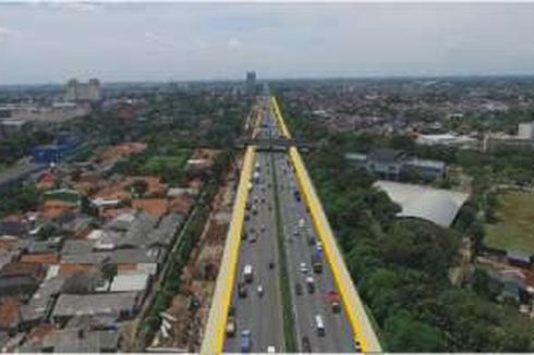 Bahu Jalan Ambles 10 Meter di Kilometer 17 Tol Jakarta - Cikampek