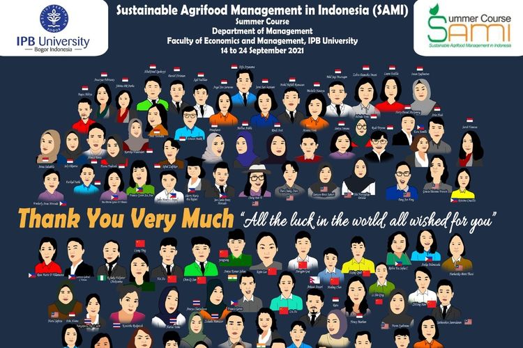 IPB sukseskan penyelenggaraan Summer Course Sustainable Agrifood Management in Indonesia (SAMI) pada 14-24 September 2021. 