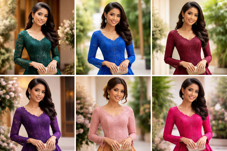 10 Warna Kebaya Ini Bikin Kulit Sawo Matang Kelihatan Lebih Cerah