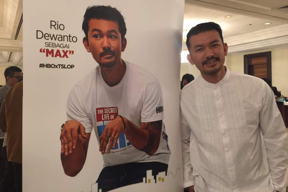 Aktor Rio Dewanto dalam jumpa pers film The Secret Life of Pets di Hotel Grand Hyatt, Thamrin, Jakarta Pusat, Selasa (6/6/2017).