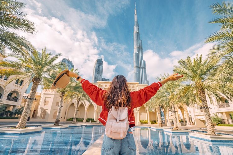 Ilustrasi wisatawan berlibur ke Dubai, Uni Emirat Arab. 