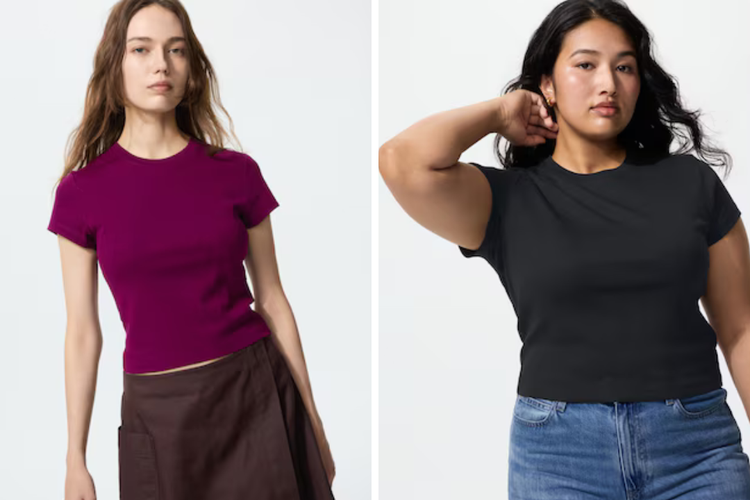 Ilustrasi beberapa crop top dari Uniqlo. Fashion stylist Bimo Permadi membagikan tips memakai crop top agar tetap stylish tanpa khawatir bagian perut terlihat. 