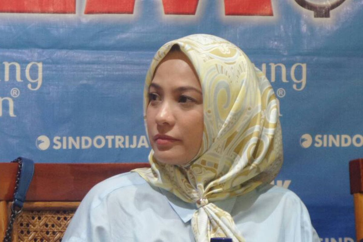 Politisi Partai Gerindra Rachel Maryam dalam sebuah acara diskusi di bilangan Cikini, Jakarta Puaat, Sabtu (22/4/2017).