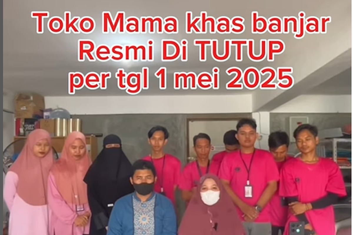Toko Mama Khas Banjar resmi tutup sejak 1 Mei 2025. 