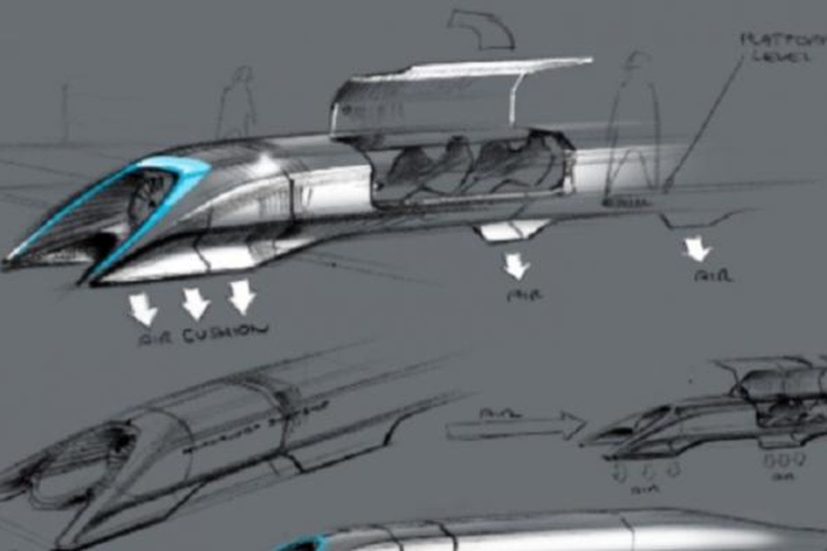 Sistem transportasi Hyperloop yang dirancang oleh penemu dan miliarder Elon Musk.