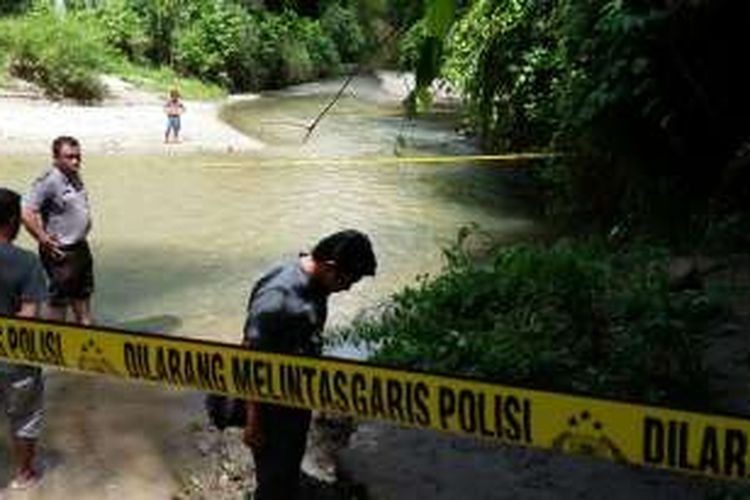 Lokasi penemuan mayat bayi yang dimakan biawak di sungai desa Meranti Kecamatan Tapa Kabupaten Bone Bolango.