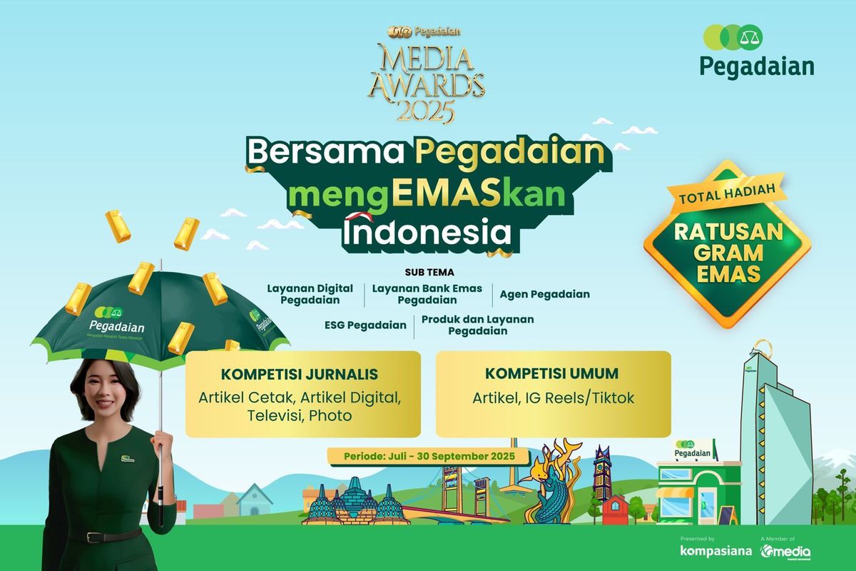 PT Pegadaian mengumumkan kembali penyelenggaraan Pegadaian Media Awards 2025 (PMA 2025). 