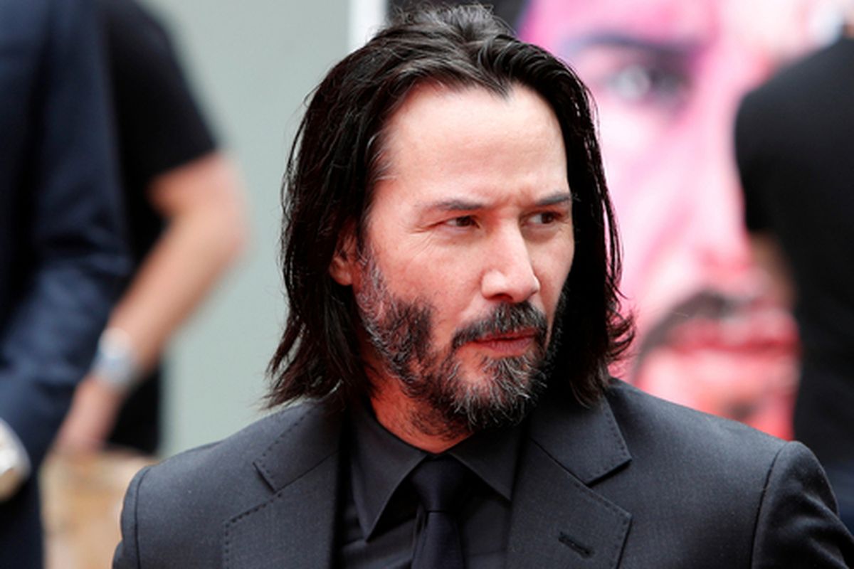 Keanu Reeves pada upacara Keanu Reeves Hand and Footprint di TCL Chinese Theater IMAX, Los Angeles, (14/05/2019).