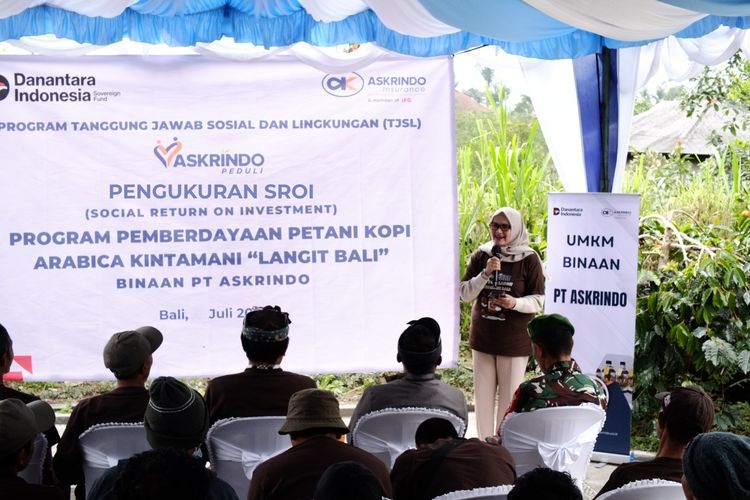 Askrindo melaksanakan kegiatan Pengukuran Social Return on Investment (SROI) untuk program Kopi Langit Kintamani 