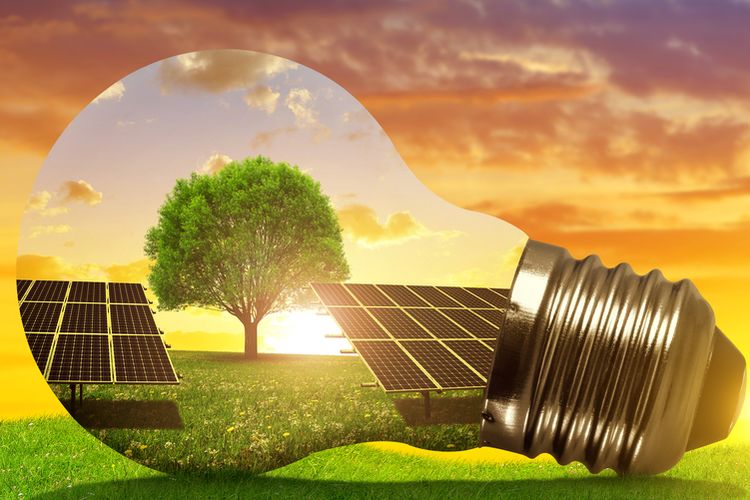 Ilustrasi energi terbarukan.