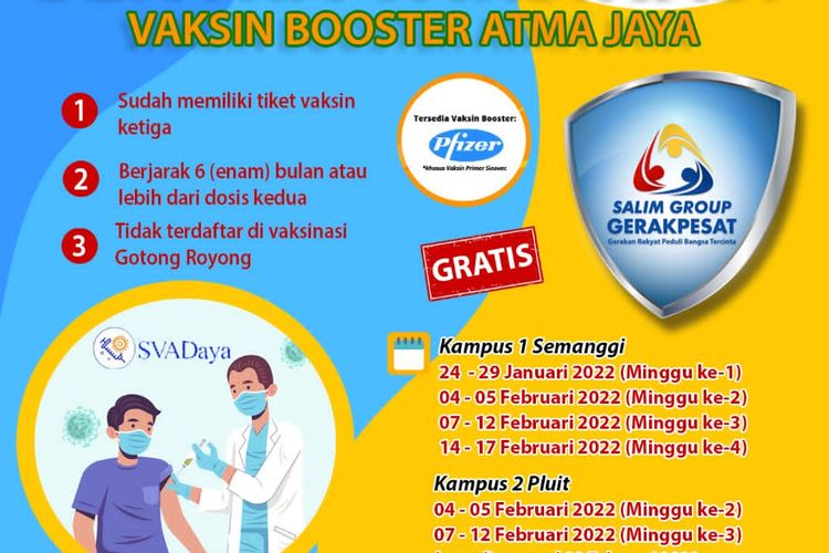 Sentra Vaksin Booster Atma Jaya
