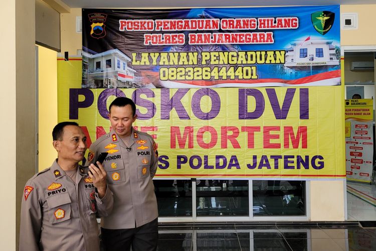 Kapolres Banjarnegara AKBP Hendri Yulianto di posko pengaduan orang hilang, Kamis (6/4/2023).