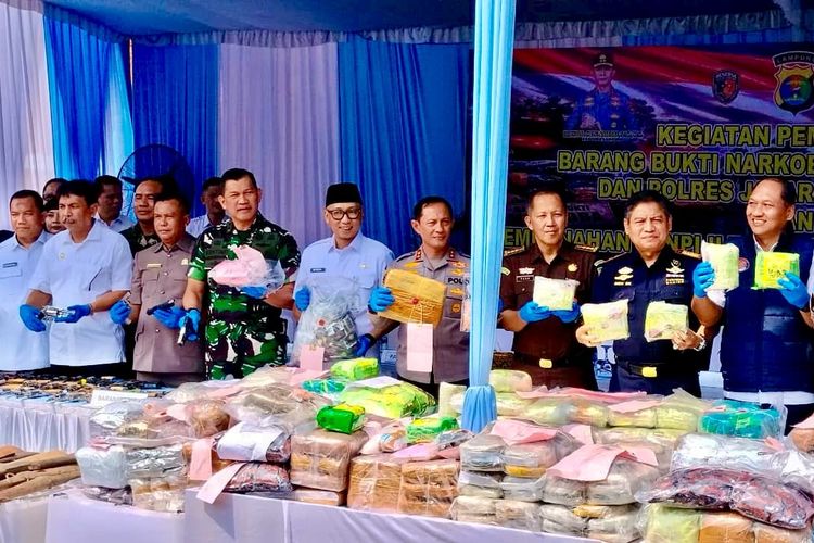 Lampung Jadi Jalur Favorit Sindikat Narkoba, Polda Sita Sabu hingga Ekstasi Rp 264,9 Miliar