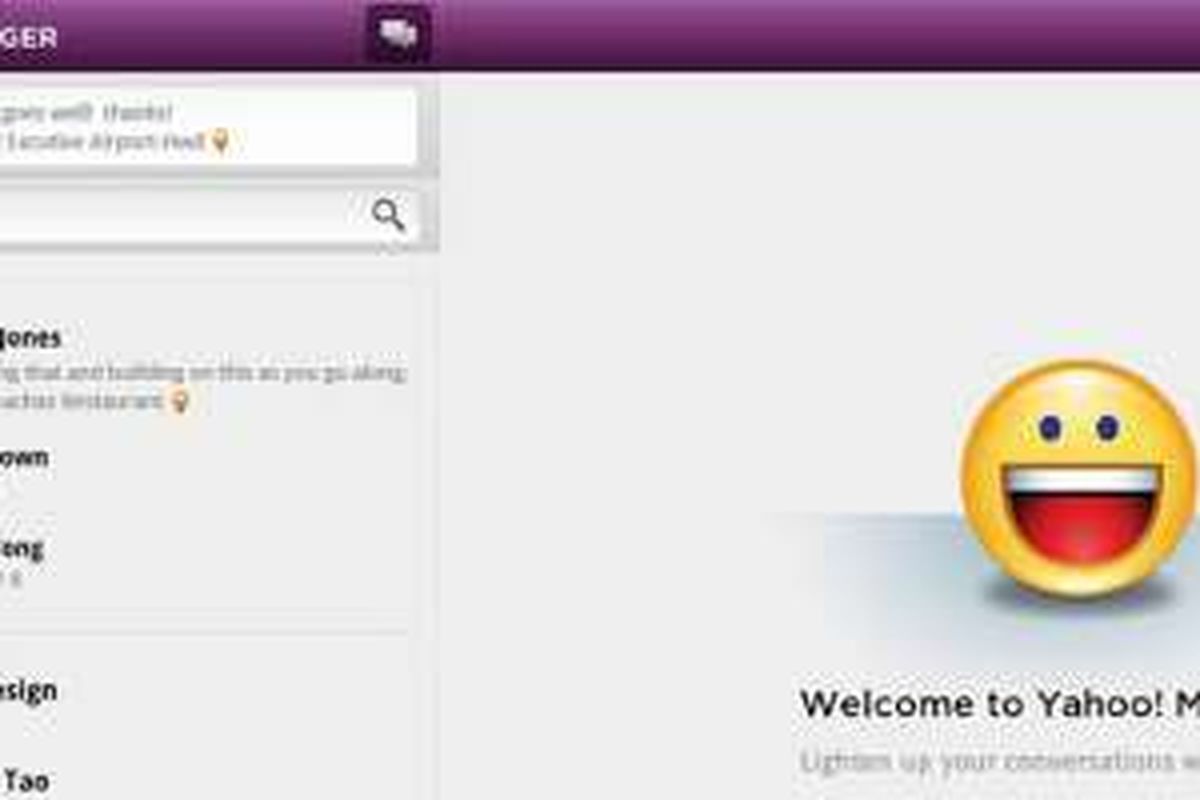 Tampilan Yahoo Messenger versi lama