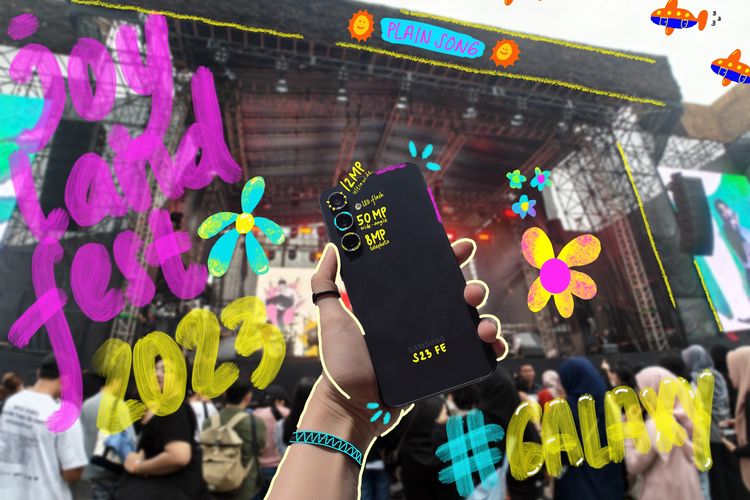 Ilustrasi Samsung Galaxy S23 FE yang dipakai untuk memotret festival musik Joyland Fest 2023 yang diselenggarakan di Stadion Baseball, Gelora Bung Karno, Jakarta Pusat