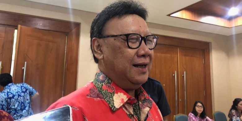 Menteri Dalam Negeri Tjahjo Kumolo di Kantor BPSDM Kemendagri, Senin (26/11/2018). 