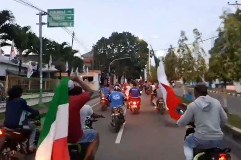 Italia Menang, Ratusan Warga di Maluku Tenggara Pawai Keliling Kota
