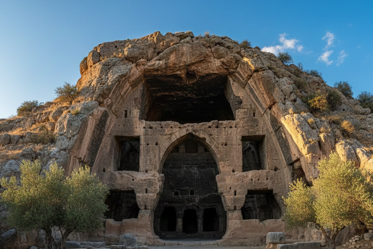 Ilustrasi gua Ashabul Kahfi