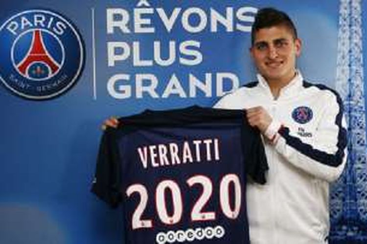 Gelandang asal Italia, Marco Verratti, menyepakati pembaruan kontrak di Paris Saint-Germain hingga 2020.
