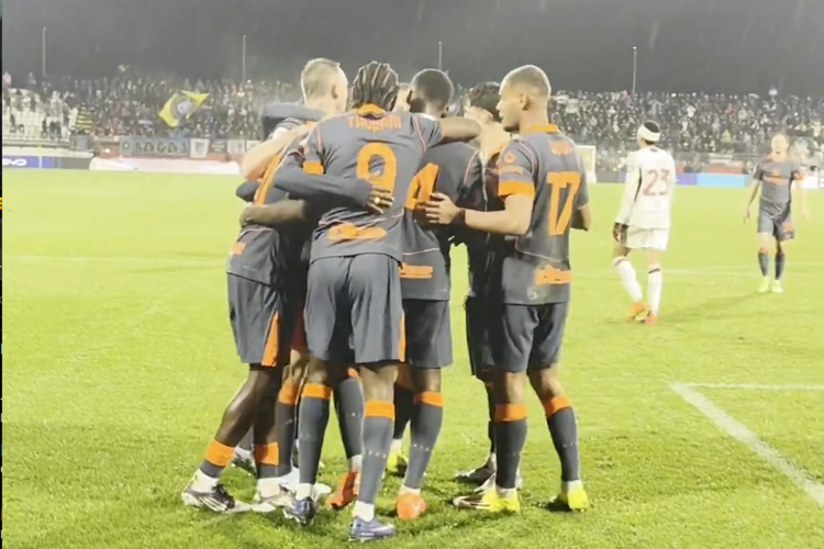 Para pemain Inter Milan merayakan gol ke gawang Torino pada laga perempat final Coppa Italia di U-Power Stadium, Monza, Kamis (5/2/2026) dini hari WIB.