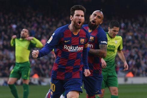 Hasil Barcelona Vs Eibar, Lionel Messi Quatrick, Blaugrana Menang 5-0