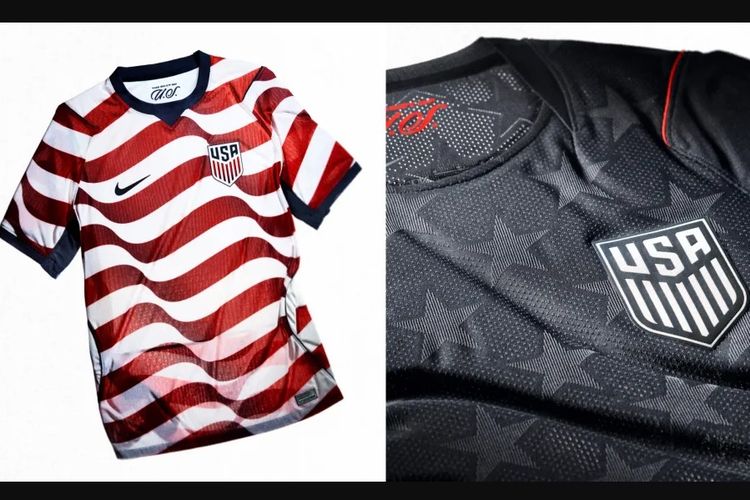 Jersey timnas Amerika Serikat yang jadi salah satu jersey terbaik Piala Dunia 2026.