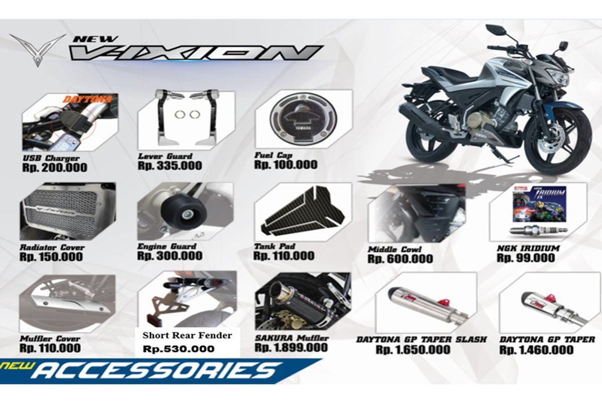 Aksesori Yamaha All New V-Ixion.