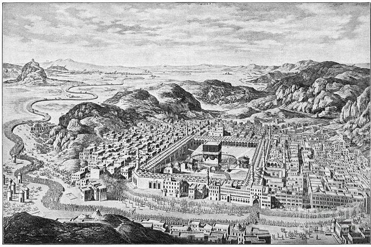 Kota Mekkah Untuk para Jamaah Menunaikan Tahun  1790