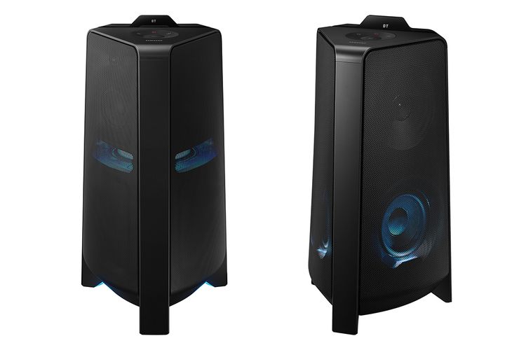Speaker Samsung Giga Party Audio MX-T70 (kiri) dan MX-T50