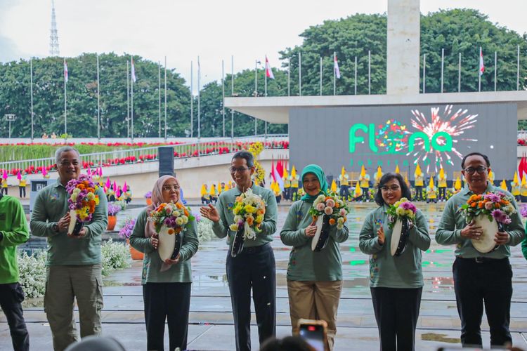 Pj Gubernur DKI Jakarta Heru Budi Hartono hadir di Flona 2024.