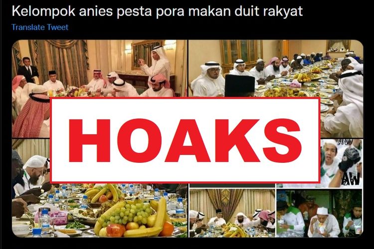 Hoaks, Anies Baswedan pesta pora makan duit rakyat