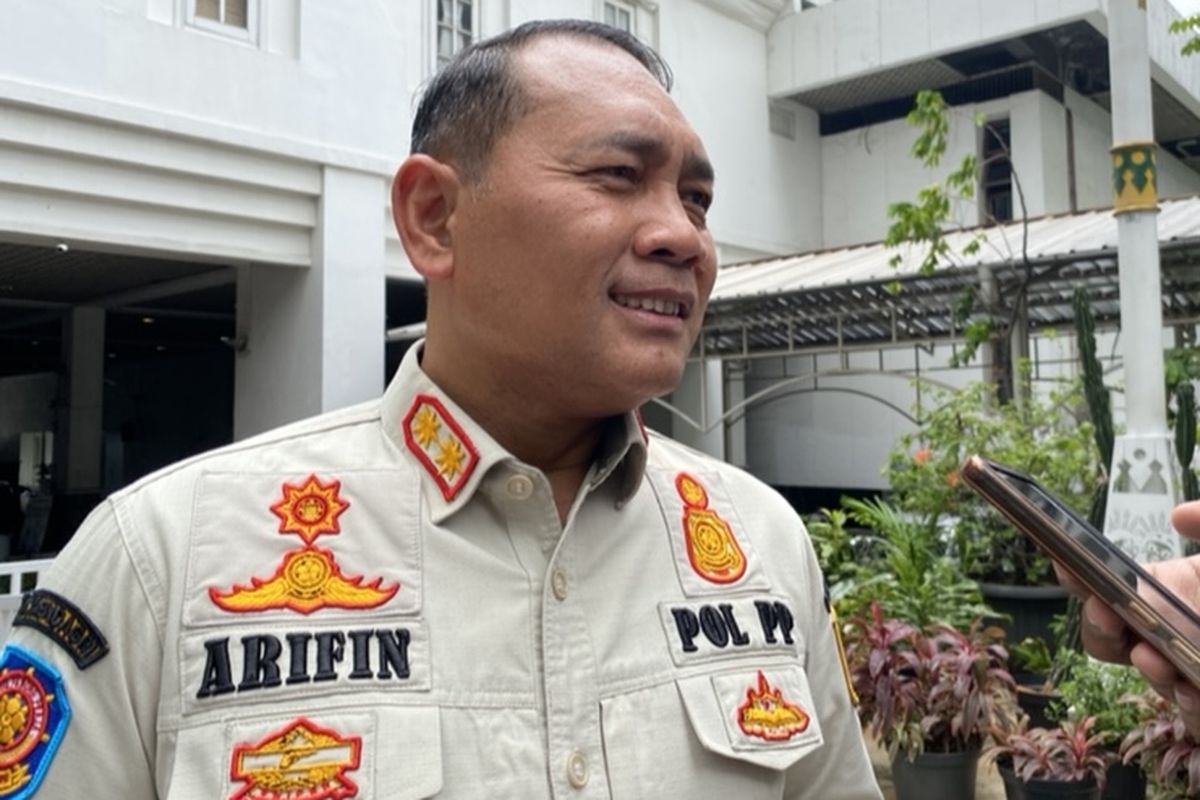 Kepala Satuan Polisi Pamong Praja (Kasatpol) PP DKI Jakarta Arifin di Balai Kota DKI Jakarta, Jumat (8/3/2024).