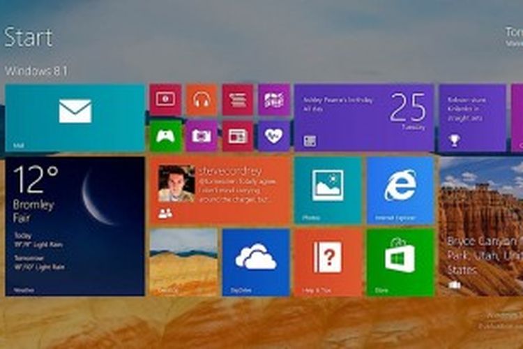Start Screen Windows 8.1