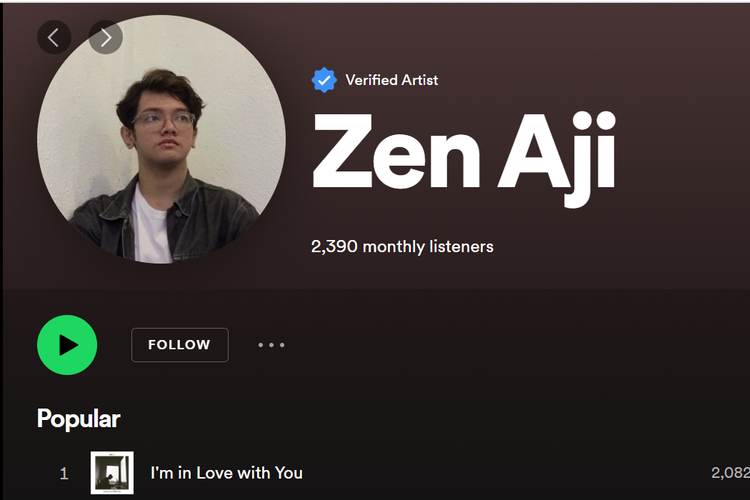 Akun Spotify Zen Aji 