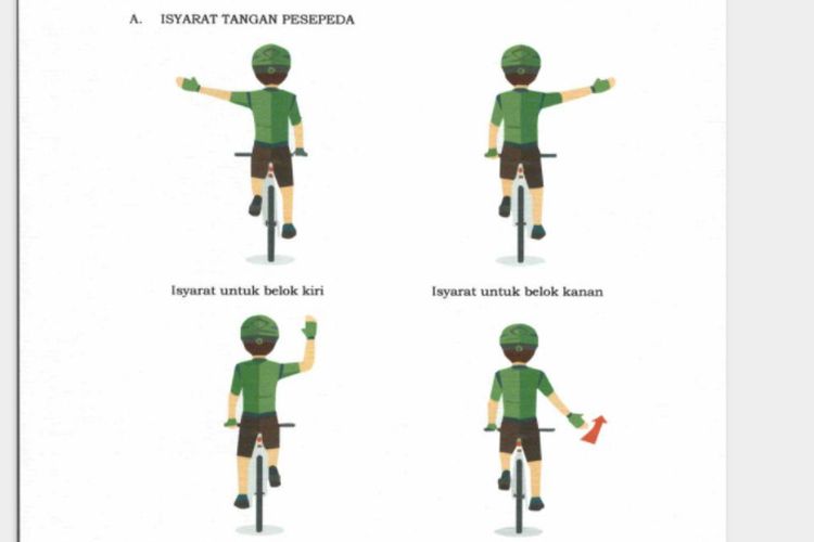 Isyarat pesepeda yang wajib diketahui pengguna kendaraan bermotor