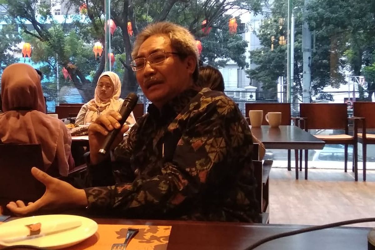 Bincang-bincang kondisi ekonomi Indonesia di tengah gejolak ekonomi global bersama ISEI di Jakarta, Senin (20/5/2019)