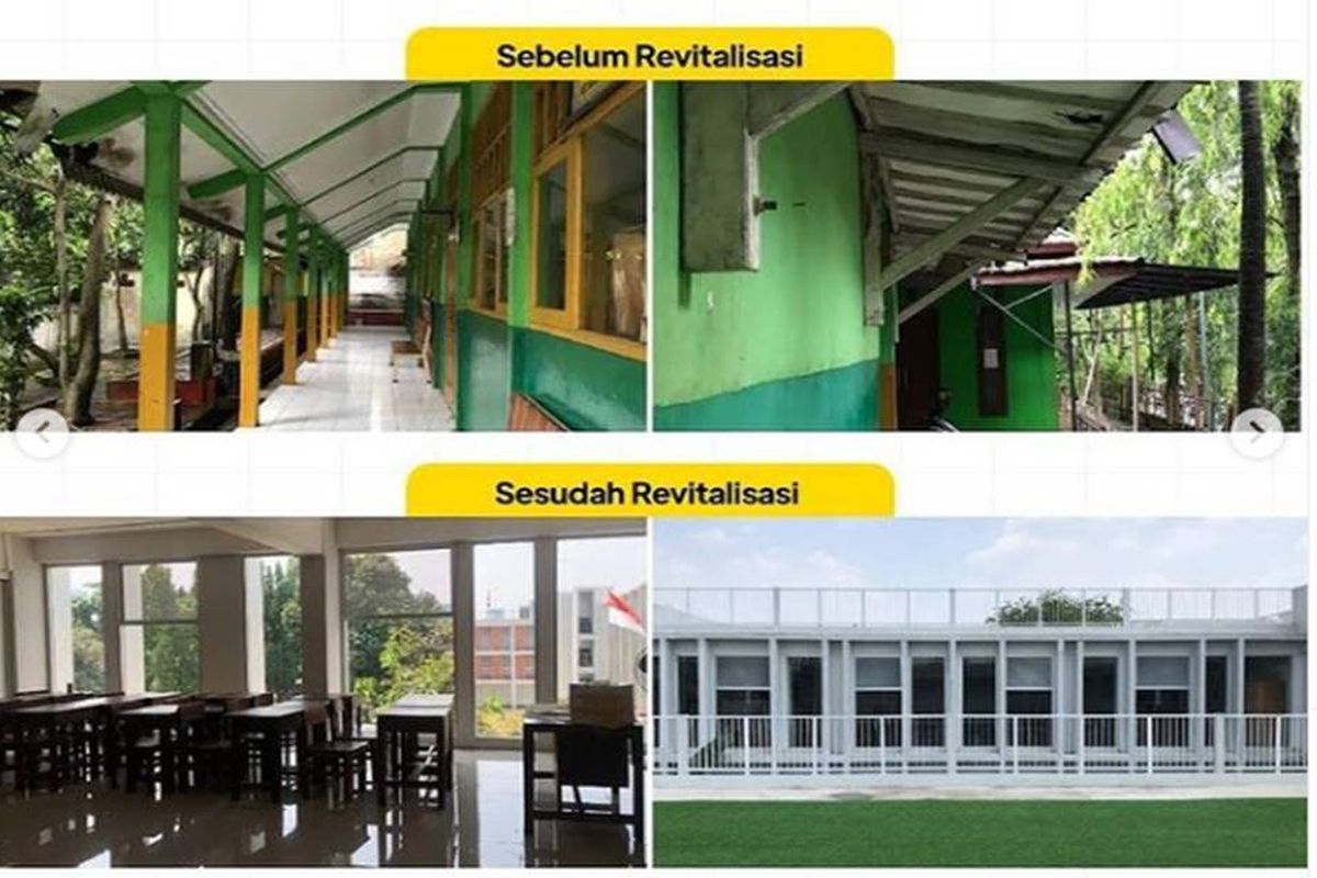 Kondisi SDN Ragunan 08 dan 09 Jakarta sebelum dan sesudah revitalisasi